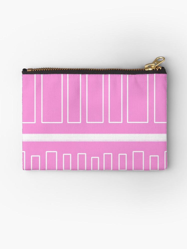 Thumbnail 1 of 4, Zipper Pouch, Urban Minimalist Pink & White designed and sold by CarlaBaremb.