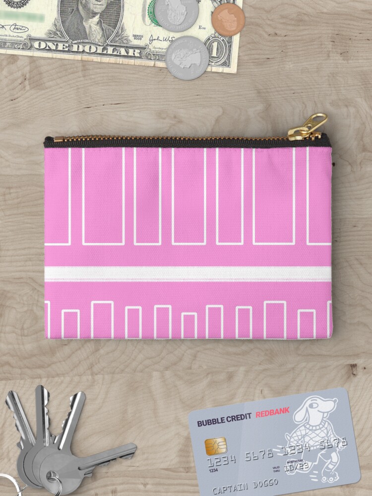 Thumbnail 3 of 4, Zipper Pouch, Urban Minimalist Pink & White designed and sold by CarlaBaremb.