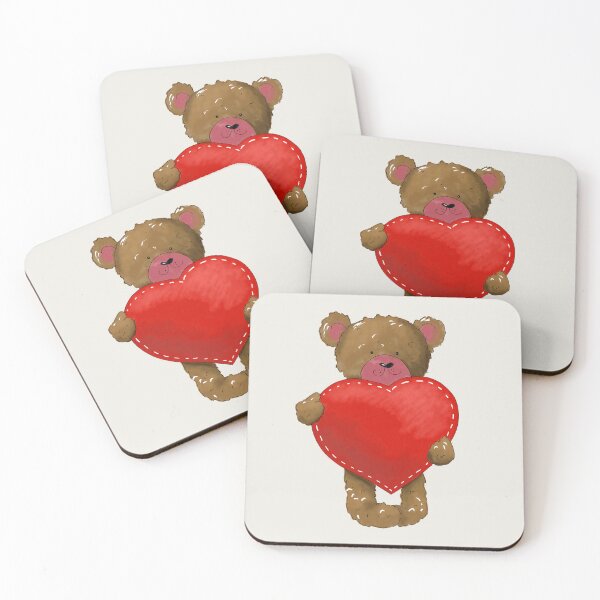 Item preview, Cute Teddy Bear with Heart. Watercolor teddy bear love designed and sold by Zenalia.