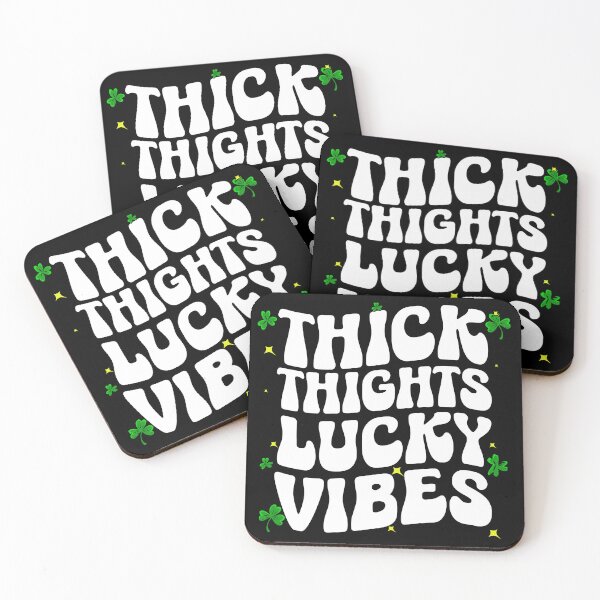 Item preview,  Thick Thighs and Lucky Vibes St Patrick's Day Funny Quote Essential designed and sold by ShopSmart213.