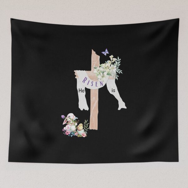 Item preview, He is Risen Easter Celebration Cross designed and sold by SunandShade.