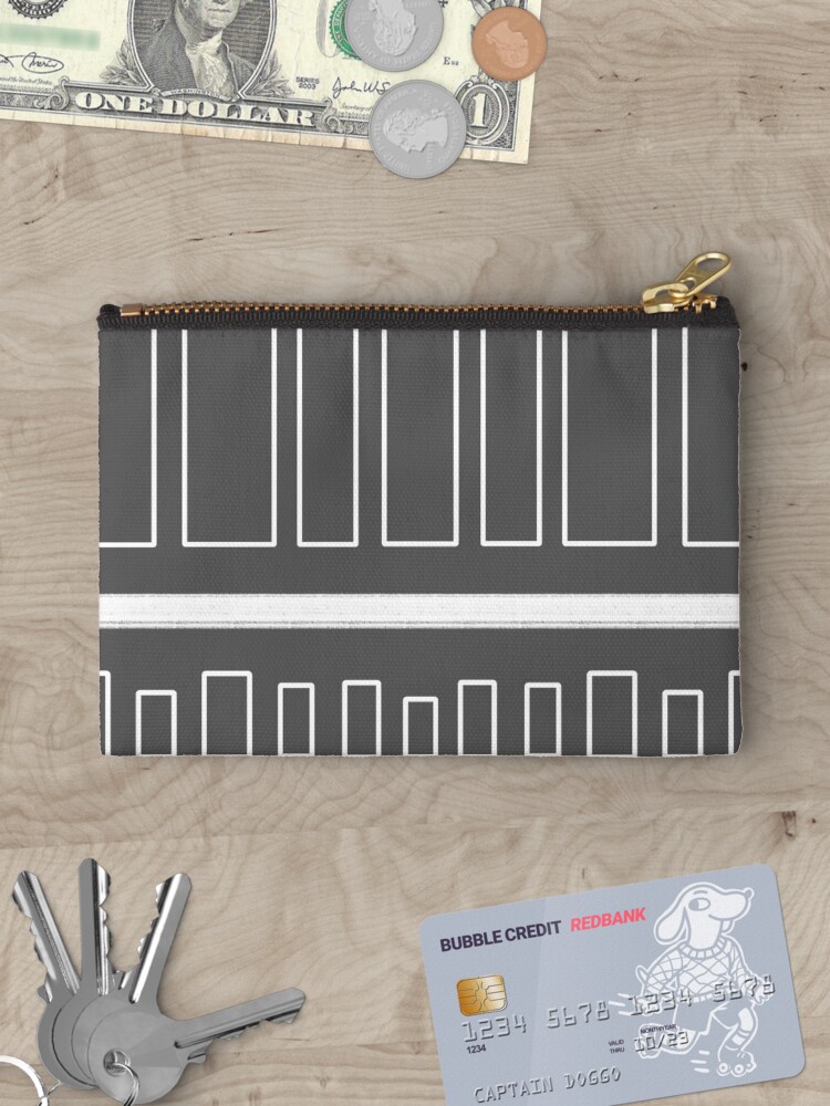 Thumbnail 3 of 4, Zipper Pouch, Urban Minimalist Gray & White designed and sold by CarlaBaremb.