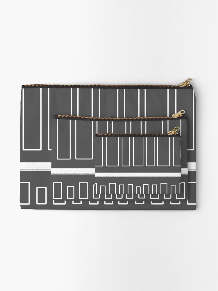 Thumbnail 2 of 4, Zipper Pouch, Urban Minimalist Gray & White designed and sold by CarlaBaremb.