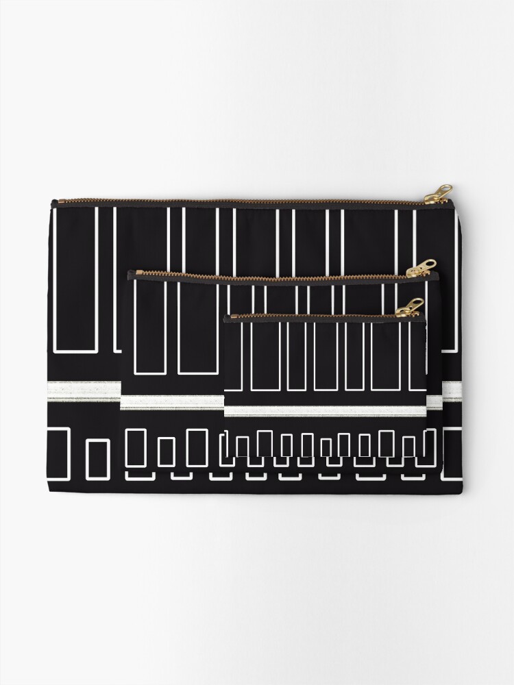 Thumbnail 2 of 4, Zipper Pouch, Urban Minimalist Black & White designed and sold by CarlaBaremb.