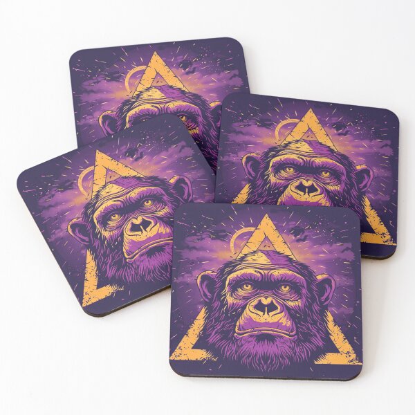 Item preview, Ape with a golden pyramid designed and sold by LazyLifestyle.