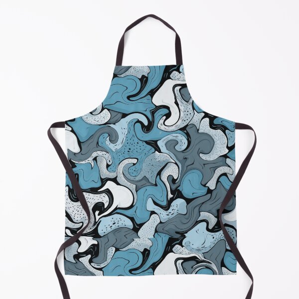 Item preview, Fantasy pattern abstract blue gray white black lines surfaces designed and sold by G-M-Designs.