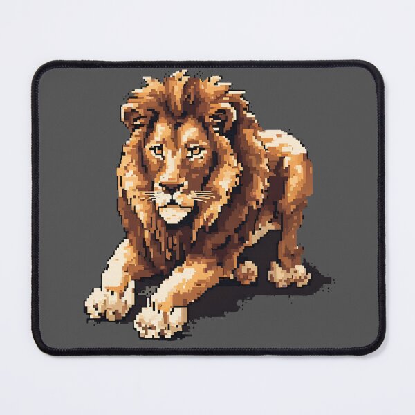 Item preview, Pixel art-style Majestic Lion designed and sold by MollyPetDesigns.