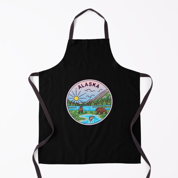 Item preview, Alaska | AK Illustrated Badge | Retro Vintage | Nature designed and sold by AtlasCreativeCo.