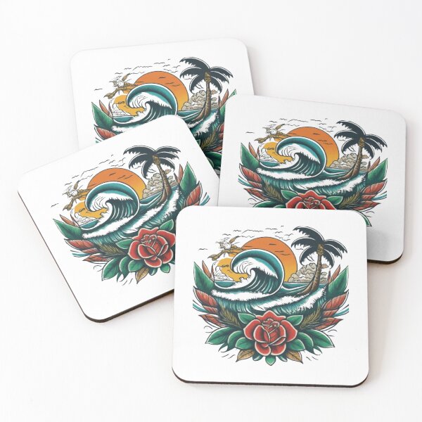 Item preview, Bold Lines, Island Vibes: Tropical Tattoo Tee designed and sold by artistmagicshop.