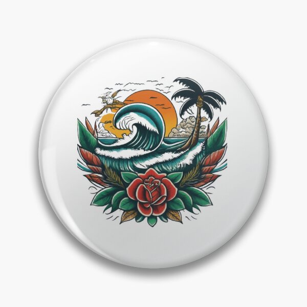 Item preview, Bold Lines, Island Vibes: Tropical Tattoo Tee designed and sold by artistmagicshop.