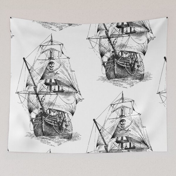 Item preview, Or Pirate Ship designed and sold by JBPrintMaker.