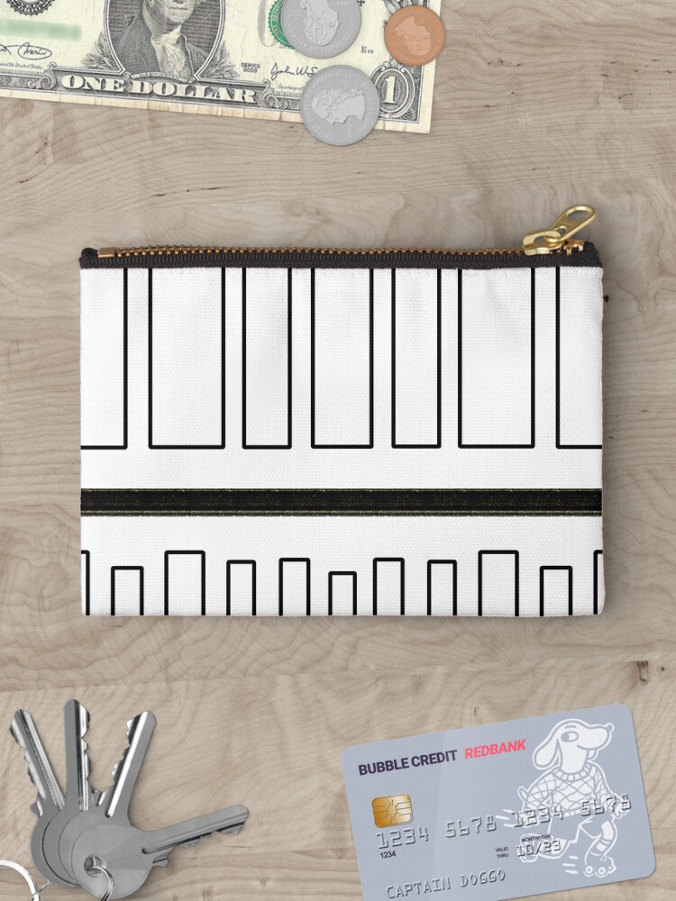 Thumbnail 3 of 4, Zipper Pouch, Urban Minimalist White designed and sold by CarlaBaremb.