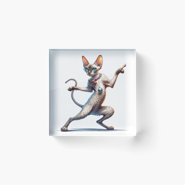 Item preview, Cornish Rex Disco Dancer - Funny Cat designed and sold by vogocom.