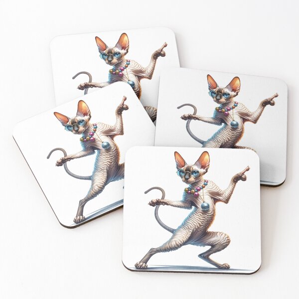 Item preview, Cornish Rex Disco Dancer - Funny Cat designed and sold by vogocom.