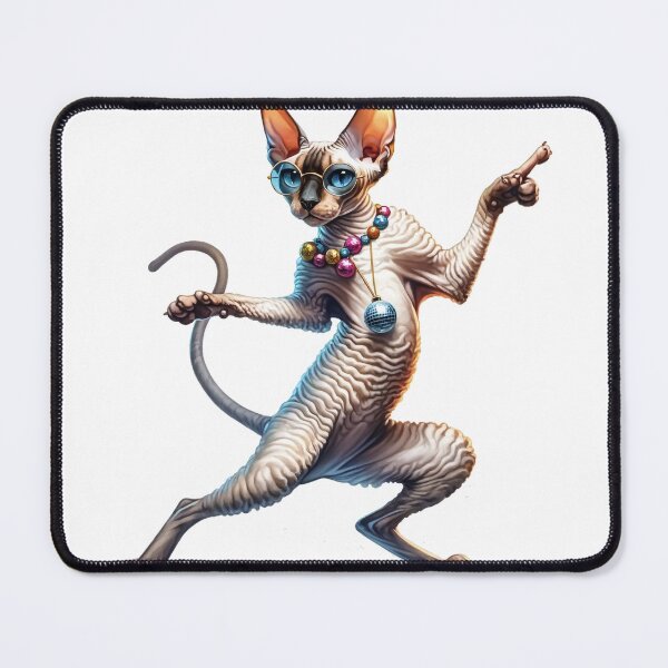 Item preview, Cornish Rex Disco Dancer - Funny Cat designed and sold by vogocom.