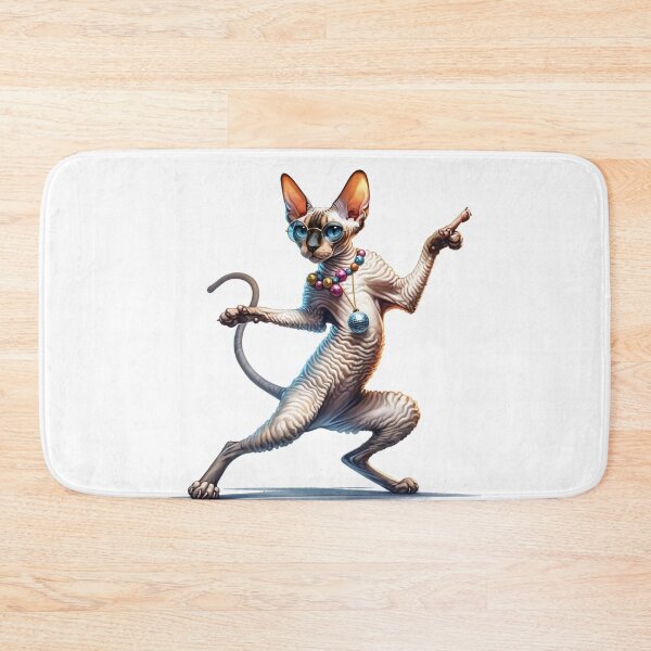 Artikelvorschau, Cornish Rex Disco Dancer - Lustige Katze entworfen und verkauft von vogocom.