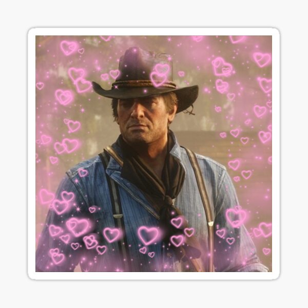 Vista previa del artículo con la obra «Corazones de Arthur Morgan», diseñado y vendido por BreadIsGay.