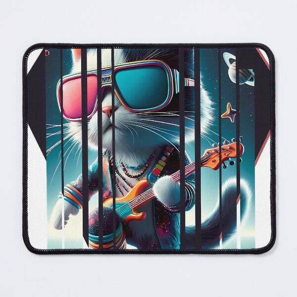 Item preview, The Space Guitarist Cat designed and sold by i5min.