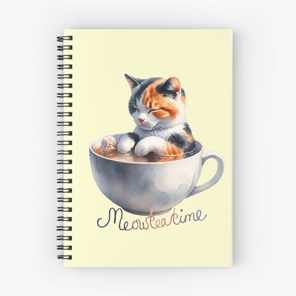 Item preview, Cute cat bath in tea cup designed and sold by digidecalden.