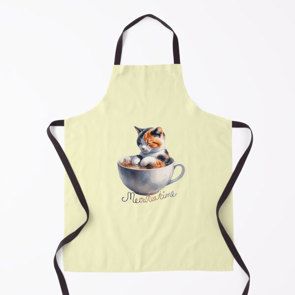 Item preview, Cute cat bath in tea cup designed and sold by digidecalden.