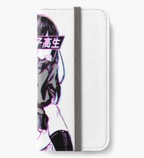 SCHOOLGIRL (Glitch) - Sad Japanese Anime Aesthetic iPhone Wallet/Case/Skin