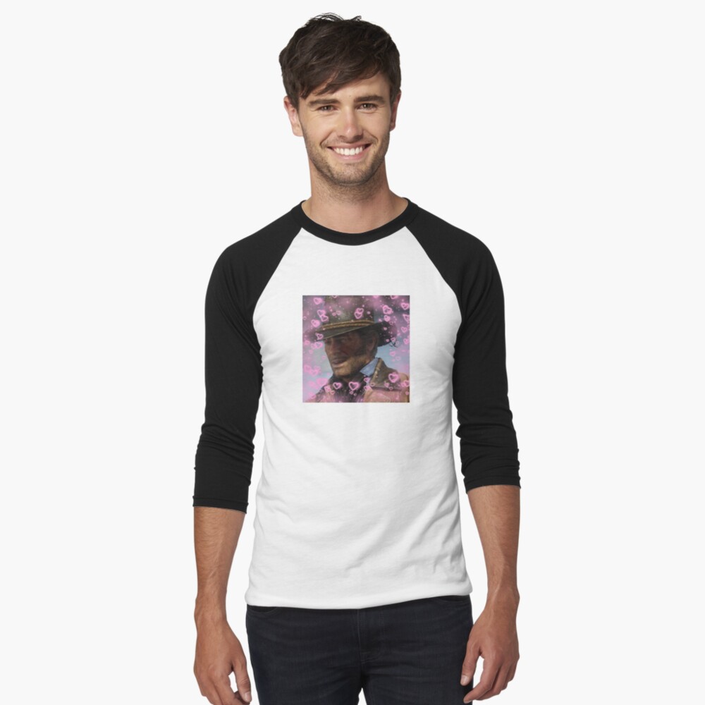 Vista previa del artículo con la obra «Camiseta ¾ estilo béisbol», diseñado y vendido por BreadIsGay.