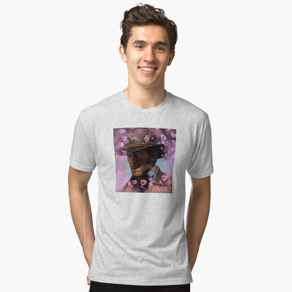Vista previa del artículo con la obra «Camiseta de tejido mixto», diseñado y vendido por BreadIsGay.