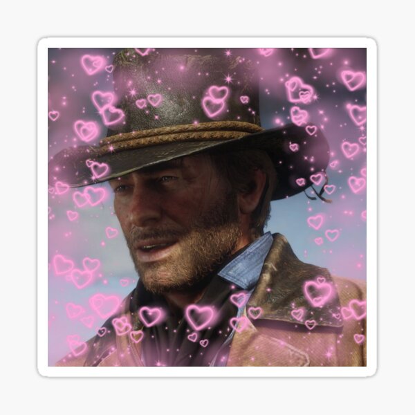 Vista previa del artículo con la obra «Corazones de Arthur Morgan», diseñado y vendido por BreadIsGay.