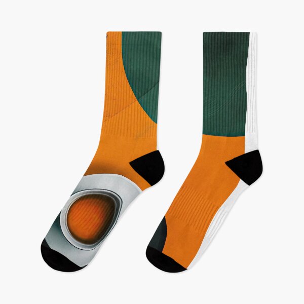 Item preview, White porcelain cup of tea on a dark green orange and black table designed and sold by Jerhus.