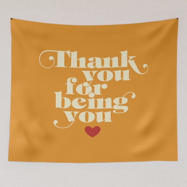 Item preview, Typographic message - Thank you for being you designed and sold by fatchairprint.