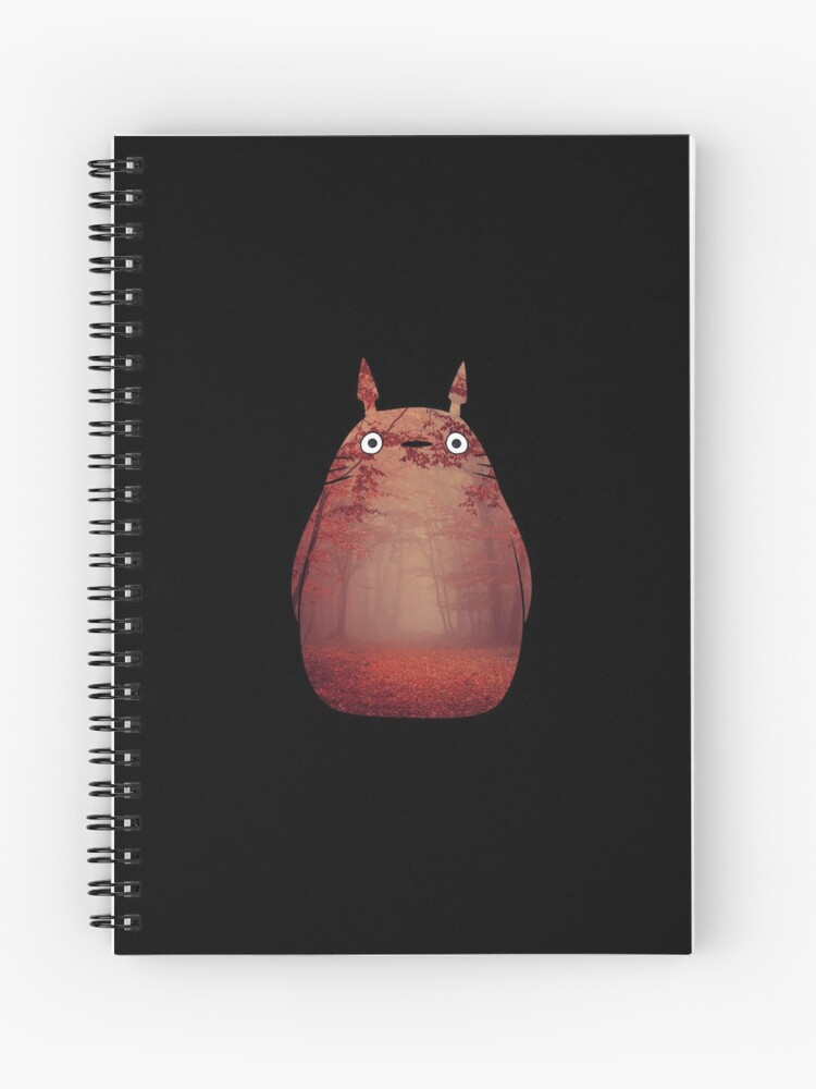 Totoro Tonari No Totoro Silhouette Avec Forêt Rouge Kawaii Japon Amoureux Des Animaux Amoureux Des Dessins Animés Amoureux Du Manga