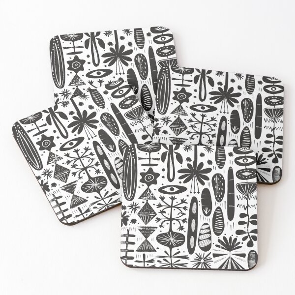 Item preview, African Black and White Tribal Pattern designed and sold by GrinGalore.