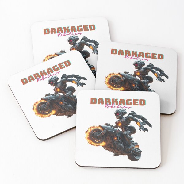 Item preview, DarkAged Fury: AI Rider Blazes Through Inferno on Futuristic Bike designed and sold by RvinJo8.