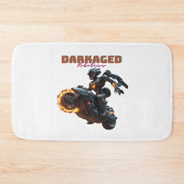 Item preview, DarkAged Fury: AI Rider Blazes Through Inferno on Futuristic Bike designed and sold by RvinJo8.