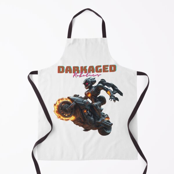Item preview, DarkAged Fury: AI Rider Blazes Through Inferno on Futuristic Bike designed and sold by RvinJo8.