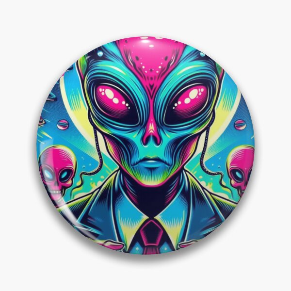 Item preview, "Neon Alien Countdown: Futuristic Artwork" designed and sold by DarkSideArtz.