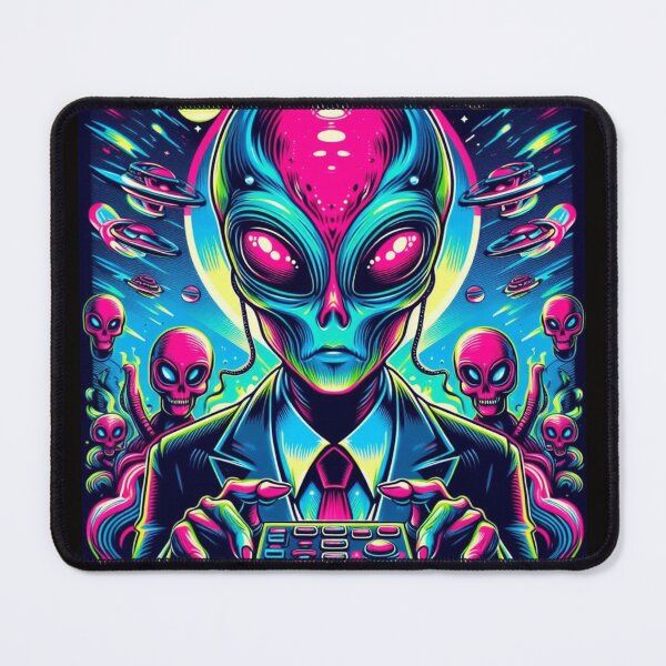 Item preview, "Neon Alien Countdown: Futuristic Artwork" designed and sold by DarkSideArtz.
