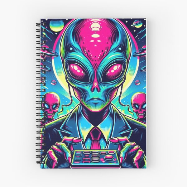 Item preview, "Neon Alien Countdown: Futuristic Artwork" designed and sold by DarkSideArtz.