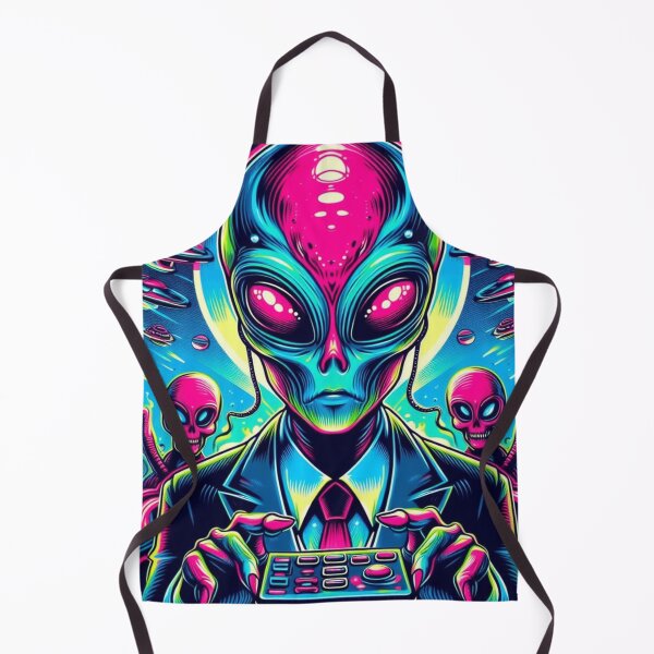 Item preview, "Neon Alien Countdown: Futuristic Artwork" designed and sold by DarkSideArtz.