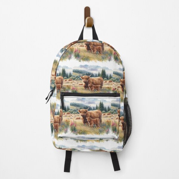 Item preview, Highland Cows, Mom & Baby in Late Summer designed and sold by KerriAlexa Designs.