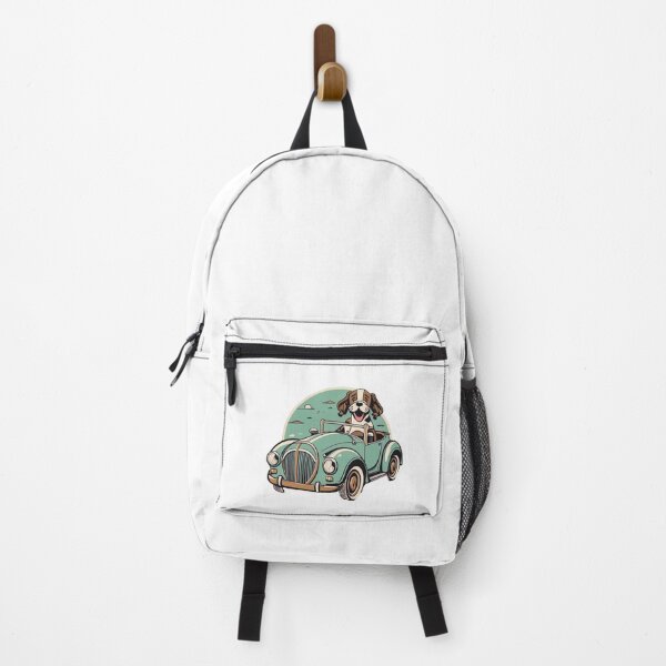 Item preview, cute dog in retro car designed and sold by MagelliShop.