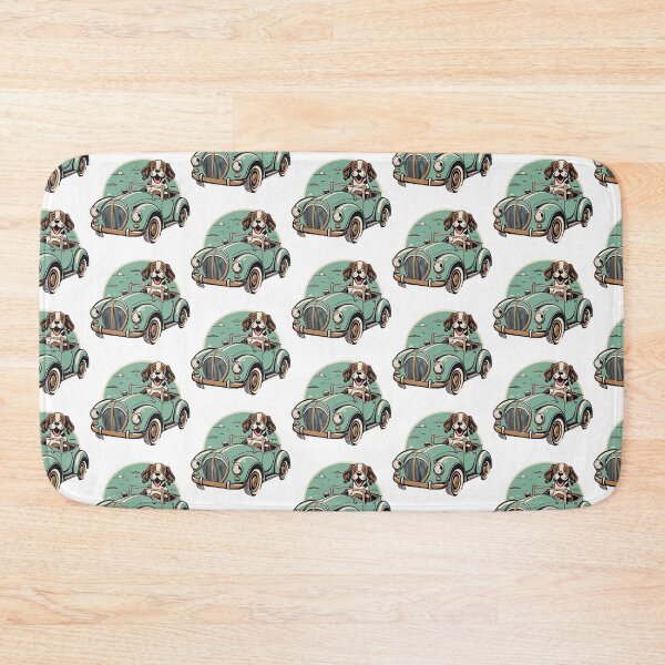 Item preview, cute dog in retro car designed and sold by MagelliShop.