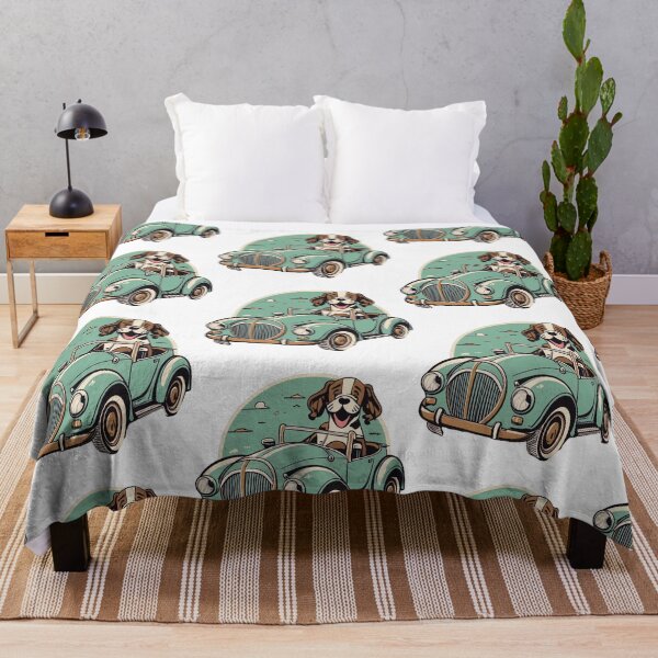Item preview, cute dog in retro car designed and sold by MagelliShop.