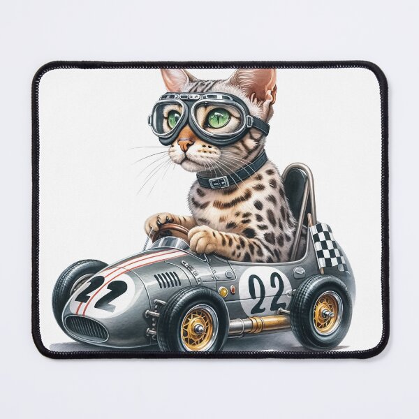 Item preview, Egyptian Mau Speed Racer - Funny Cat designed and sold by vogocom.