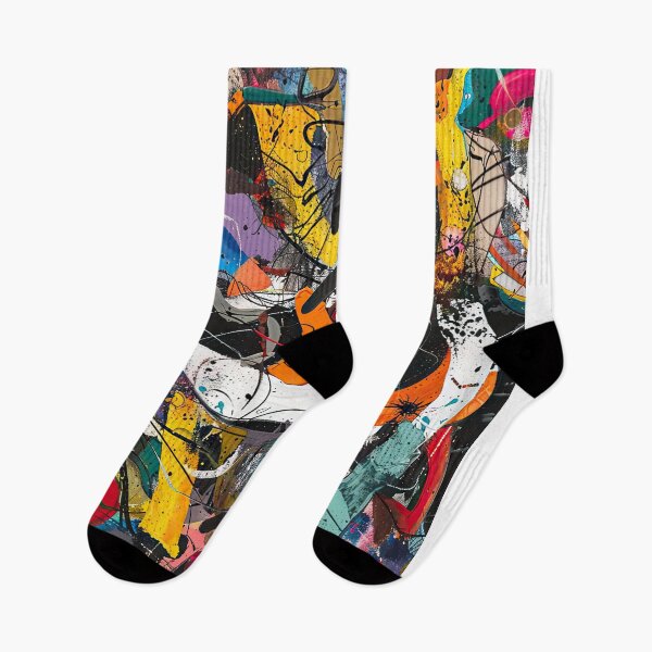 Item preview, Colorful abstract graffiti art vibrantly adorning an urban wall during the day designed and sold by Jerhus.