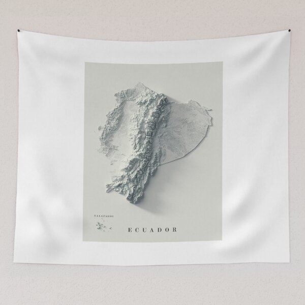 Item preview, Ecuador Shaded Relief 3D Map digitally-rendered designed and sold by ThinkAboutMaps.