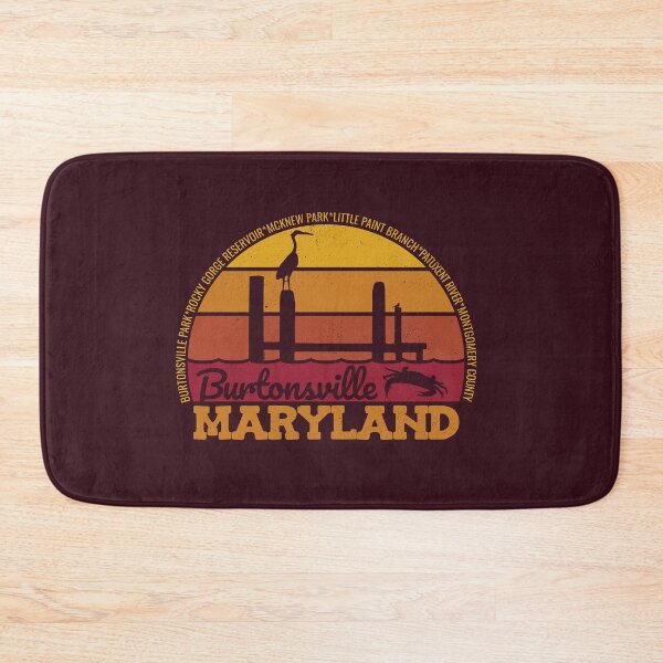 Item preview, Burtonsville Maryland Sunset Retro Vintage Local Pride Logo designed and sold by CRHPOD20.