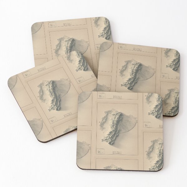 Item preview, Copy of Ecuador Shaded Relief 3D Map digitally-rendered designed and sold by ThinkAboutMaps.