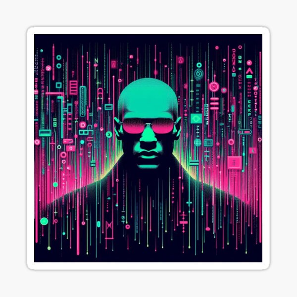 Artikel-Vorschau von „Neon Matrix: Cyberpunk-Kunstwerk“, designt und verkauft von DarkSideArtz.