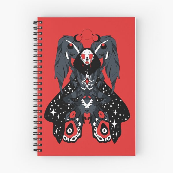Item preview, The Mothman | Priest Tarot Hierophant Cryptid West Virginia Moth Dark Horror Ghost Monster Skull Red Black designed and sold by SugaredTea.